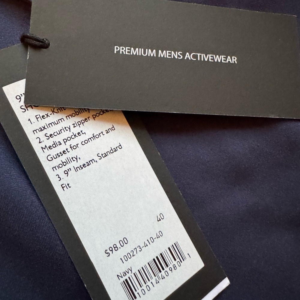 Rhone Commuter Shorts Men’s Size 40 Navy 9” Inseam Flex-Knit NEW $98 MSRP - Picture 8 of 8